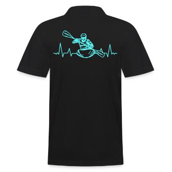 Heartbeat EKG KAJAK CANOE RAFTING PADDLE BOAT - Polo Homme - noir - Dos - Kai (181cm)