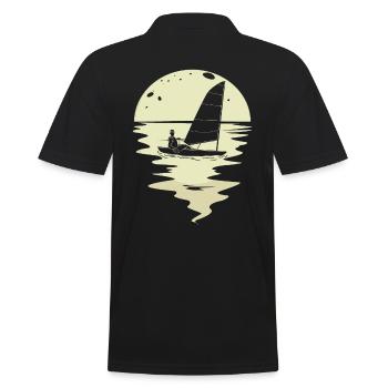 Voiliers navire yacht yacht voilier lune - Polo Homme - noir - Dos - Kai (181cm)