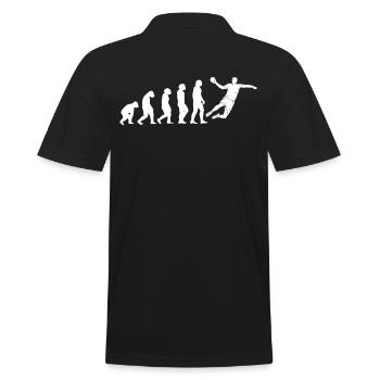 Handball Evolution Handballer Handballspieler - Männer Poloshirt - Schwarz - Hinten - Kai (181cm)