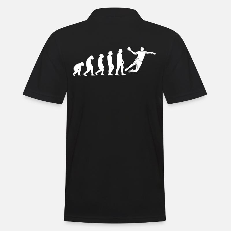 Handball Evolution Handballer Handballspieler - Männer Poloshirt - Schwarz