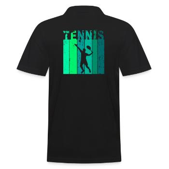 Tennis balle de tennis joueur de tennis tennis - Polo Homme - noir - Dos - Kai (181cm)