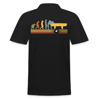 Snooker Evolution Billardtisch Billardkugeln Pool - Männer Poloshirt - Schwarz - Hinten - Kai (181cm)