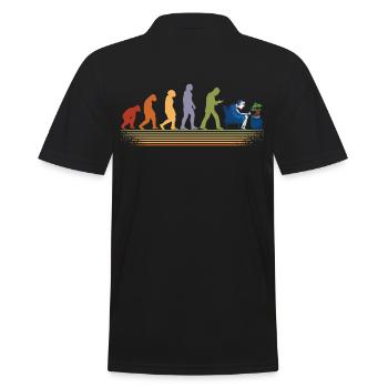 Bonsai Tree Plants Bonsai Tree Evolution Vintage - Men's Polo Shirt - black - Back - Kai (181cm)