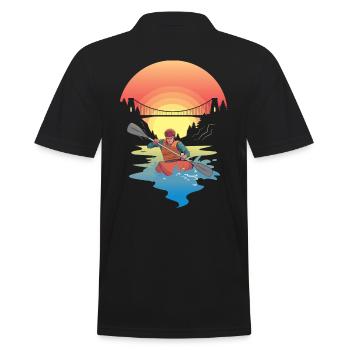 KAYAKS KANU RAFTING PADDEL BOOT Kayaking KAJAK - Men's Polo Shirt - black - Back - Kai (181cm)