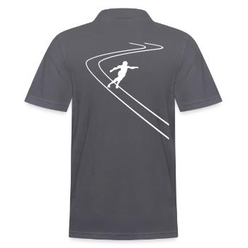Rollerskater Skating Rollschuhläufer Skater - Männer Poloshirt - Anthrazit - Hinten - Nico (186cm)