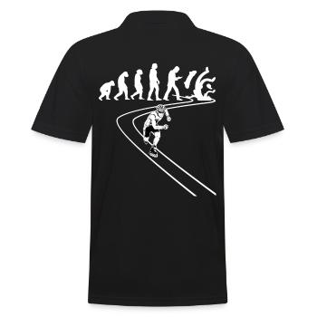 Inline-Skating Rollerskater Inline-Skater - Männer Poloshirt - Schwarz - Hinten - Kai (181cm)
