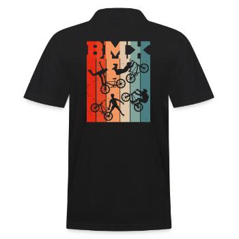 BMX Roue Coureur BMX Vélo Vélo Freestyle race BMX - Polo Homme - noir - Dos - Kai (181cm)