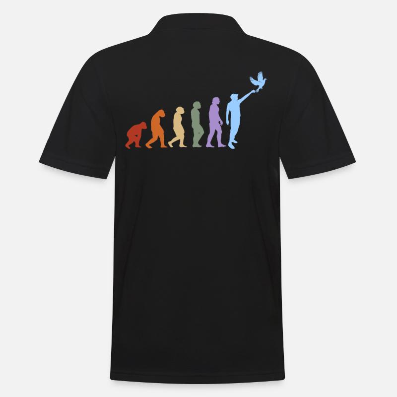 Taubenzüchter Taubensport Brieftauben Evolution - Männer Poloshirt - Schwarz