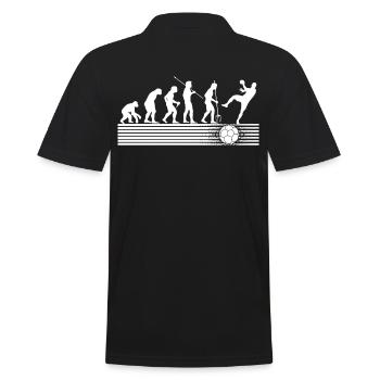 Handball game Handball player Handball player - Men's Polo Shirt - black - Back - Kai (181cm)