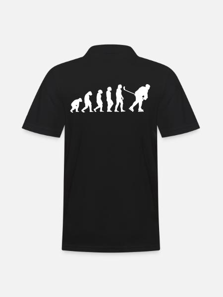 Inline-Skaterhockey Hockeyball Skaterhockey - Männer Poloshirt - Schwarz