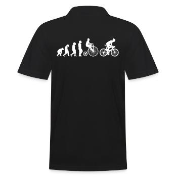 Cyclocross Bike Rennrad MTB Mountainbike - Männer Poloshirt - Schwarz - Hinten - Kai (181cm)