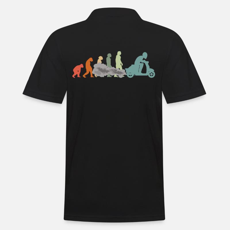 Scooter Mobylette Mobylette Scooter Évolution - Polo Homme - noir