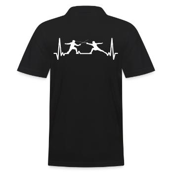 Fencing Game Gamer Fencer Game Fencing Fencing - Men's Polo Shirt - black - Back - Kai (181cm)