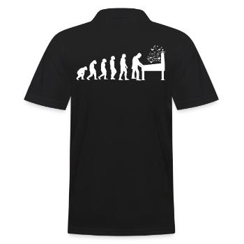 Pinball Pinball Machine Arcade Gamer Slot Machine - Men's Polo Shirt - black - Back - Kai (181cm)