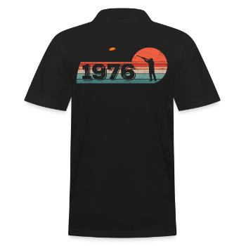 Jahrgang 1976 Tontauben Geburtstagsshirts - Männer Poloshirt - Schwarz - Hinten - Kai (181cm)