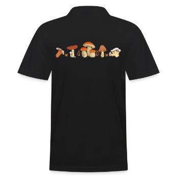 Mushrooms mushroom picker Mushroom grower - Men's Polo Shirt - black - Back - Kai (181cm)