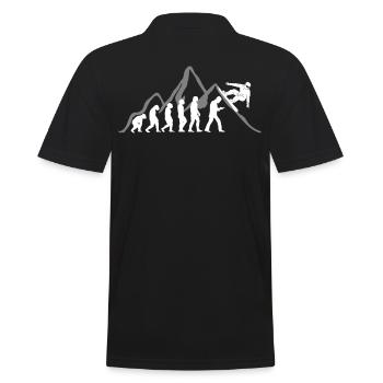 Snowboard Snowboarding Snowboarder - Men's Polo Shirt - black - Back - Kai (181cm)