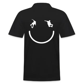 Skateboard Skater Ramp Skating Skating - Men's Polo Shirt - black - Back - Kai (181cm)