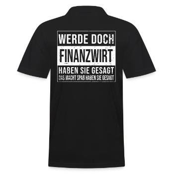 Finanzamt Geburtstag lustiges Finanzwirt - Männer Poloshirt - Schwarz - Hinten - Kai (181cm)