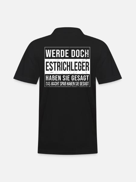 Bodenleger Geburtstag lustiges Estrichleger - Männer Poloshirt - Schwarz