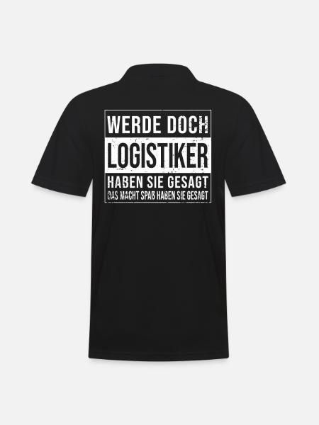 Logistik Geburtstag lustiges Logistiker - Männer Poloshirt - Schwarz