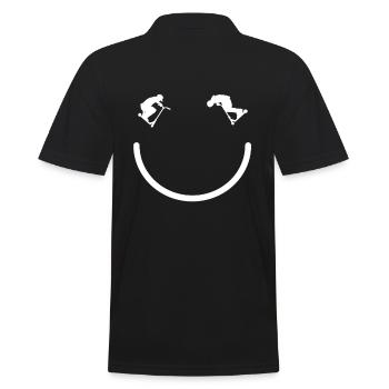 Scooter Stuntscooter Skater Ramp Pedal Scooter - Men's Polo Shirt - black - Back - Kai (181cm)