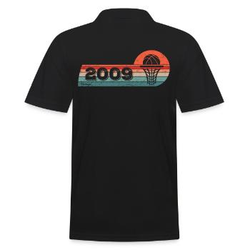 Jeux de basket-ball nés en 2009 Anniversaire - Polo Homme - noir - Dos - Kai (181cm)