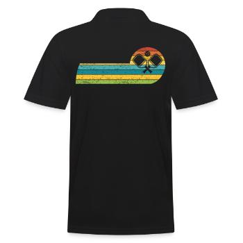 Pickleball Padel Racket Pickleball Balls - Men's Polo Shirt - black - Back - Kai (181cm)