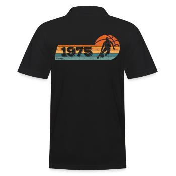 Joueur de basket-ball né en 1975 Anniversaire - Polo Homme - noir - Dos - Kai (181cm)