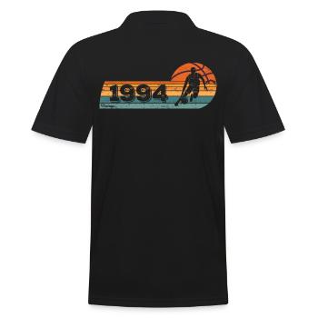 Joueur de basket-ball né en 1994 Anniversaire - Polo Homme - noir - Dos - Kai (181cm)