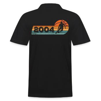 Joueur de basket-ball né en 2004 Anniversaire - Polo Homme - noir - Dos - Kai (181cm)