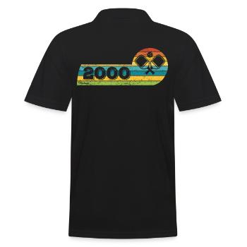Pickleball-Spieler Jahrgang 2000 Geburtstag Game - Männer Poloshirt - Schwarz - Hinten - Kai (181cm)