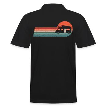 Motorhome Driver Camping Motorhome - Men's Polo Shirt - black - Back - Kai (181cm)