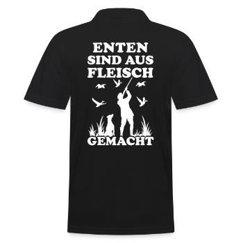 Jäger Vogel-jäger Wildgänse Enten-Jagd Entenjäger - Männer Poloshirt - Schwarz - Hinten - Kai (181cm)