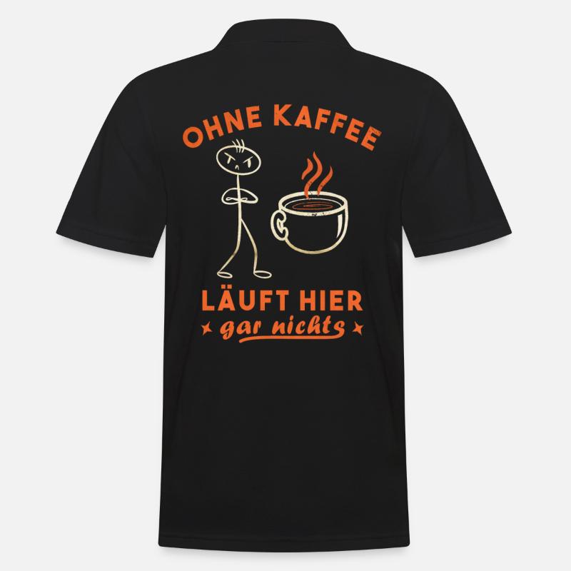 Kaffeetrinker Morgenmuffel Kaffeeliebhaber - Männer Poloshirt - Schwarz