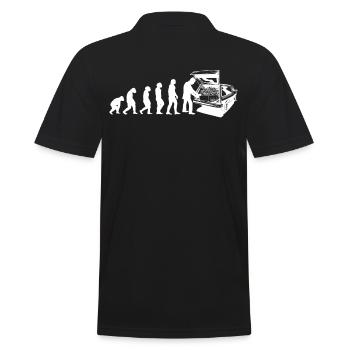 Bestattungsfachkraft Friedhofsgärtner Friedhof - Männer Poloshirt - Schwarz - Hinten - Kai (181cm)