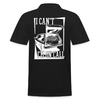 Bestattungsfachkraft Friedhofsgärtner Friedhof - Männer Poloshirt - Schwarz - Hinten - Kai (181cm)