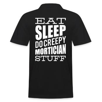 Bestattungsfachkraft Friedhofsgärtner Friedhof - Männer Poloshirt - Schwarz - Hinten - Kai (181cm)