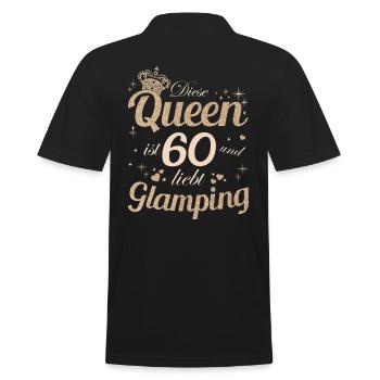 Motorhome Motorhome Caravan 60 years birthday - Men's Polo Shirt - black - Back - Kai (181cm)