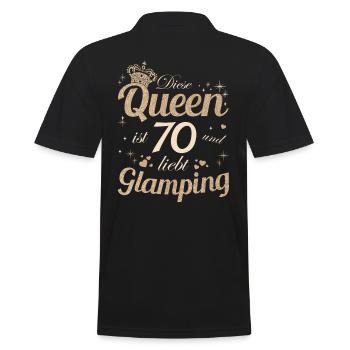Motorhome Motorhomes Caravans 70 years - Men's Polo Shirt - black - Back - Kai (181cm)