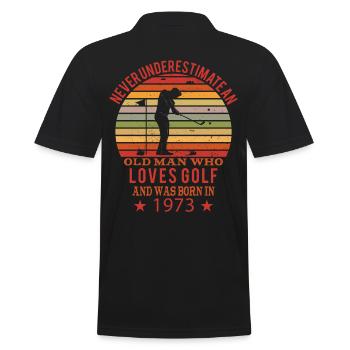 Golfeur Golfeur Né 1973 Anniversaire - Polo Homme - noir - Dos - Kai (181cm)