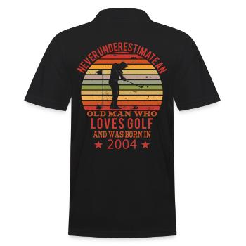 Golfeur Golfeur Né 2004 Anniversaire - Polo Homme - noir - Dos - Kai (181cm)