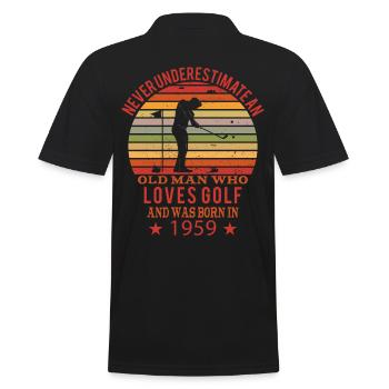 Golfeur Golfeur Né en 1959 Anniversaire - Polo Homme - noir - Dos - Kai (181cm)