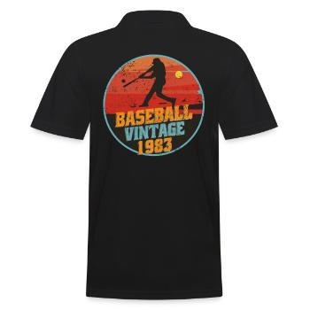Joueur de baseball né en 1983 Anniversaire - Polo Homme - noir - Dos - Kai (181cm)