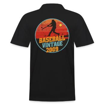 Joueur de baseball né en 2009 Anniversaire - Polo Homme - noir - Dos - Kai (181cm)