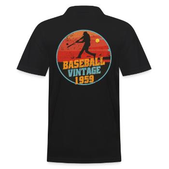 Baseball player born 1959 Birthday - Men's Polo Shirt - black - Back - Kai (181cm)