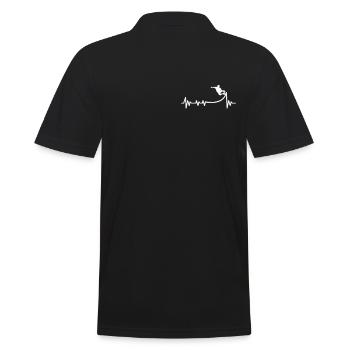 Skateboard Skater Ramp Skating Heartbeat - Men's Polo Shirt - black - Back - Kai (181cm)