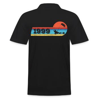 Kite Beach Sailor Born 1999 Birthday - Men's Polo Shirt - black - Back - Kai (181cm)