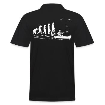 Kajak Kanu RAFTING BOOT Kanufahrer Kanufahren - Männer Poloshirt - Schwarz - Hinten - Kai (181cm)