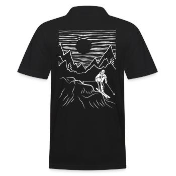 Skiing Skiing Skiing Skiing Skis - Men's Polo Shirt - black - Back - Kai (181cm)